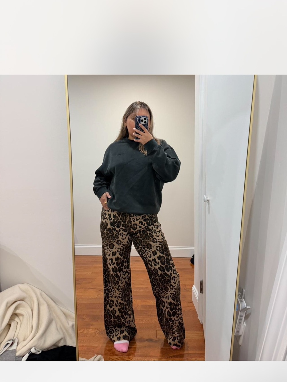 Leopard Print Pants - Brown